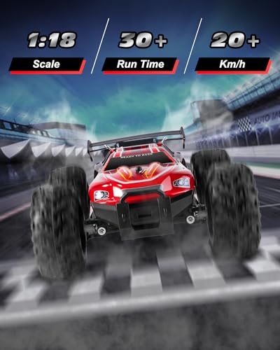 Uplayteck Coche Teledirigido, Coche RC Todoterreno a Escala 1:18, 2WD, 20 Km/h Alta Velocidad RC Buggy, 2.4 GHz Coche Teledirigido con Batería Recargable, Coche Radiocontrol para Niños y Adultos
