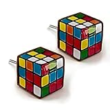 Cube Earrings for Women Wood Shaped Studs,Valentines Day Gift for Wife Mom Girlfriend Sister,Cute Jewelry Gifts for Her,Easter Basket Stuffers,Birthday Mothers Day Present