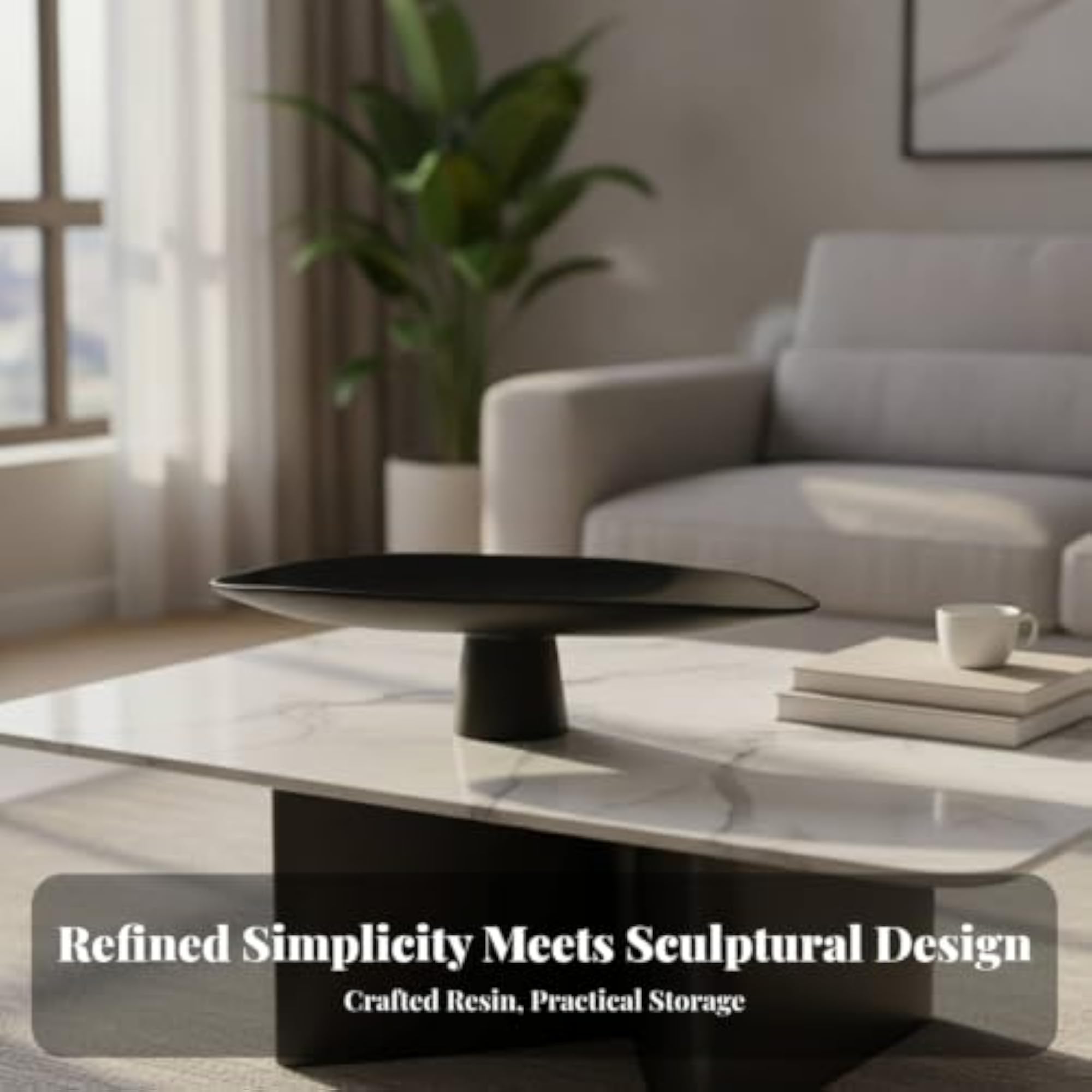 Modern Oval Pedestal Tray for Tabletop Display