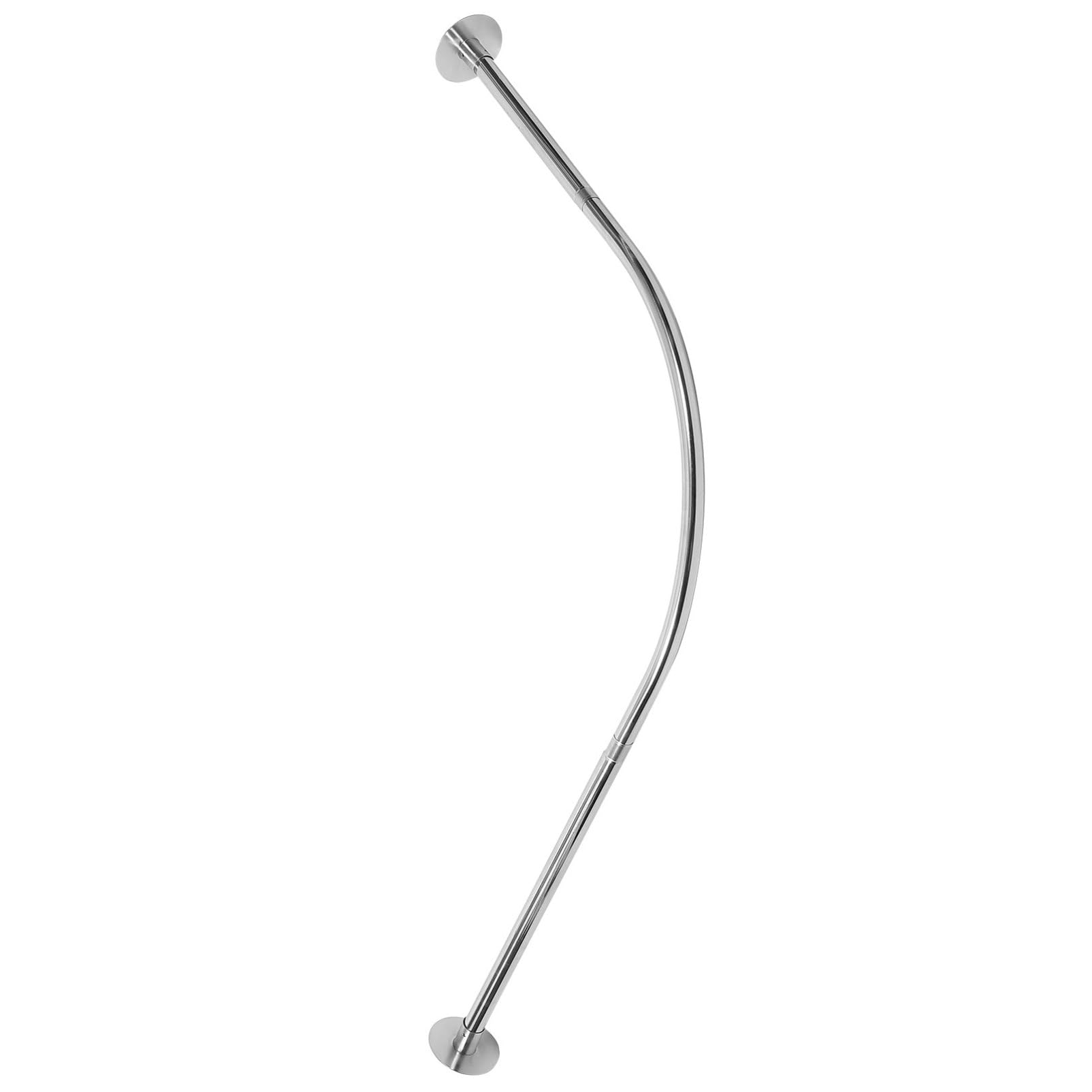 ABOOFAN Tringle de Rideau de Inoxydable Courbé pour Rail Extensible et Ajustable Installation Facile Système de Tension sans Perçage