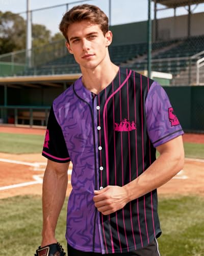 Image of 99TIMORO Fathers Holiday Graphic Baseball Jersey Shirts for Men and Women, Street Wear Funny Short Sleeve Top, Summer