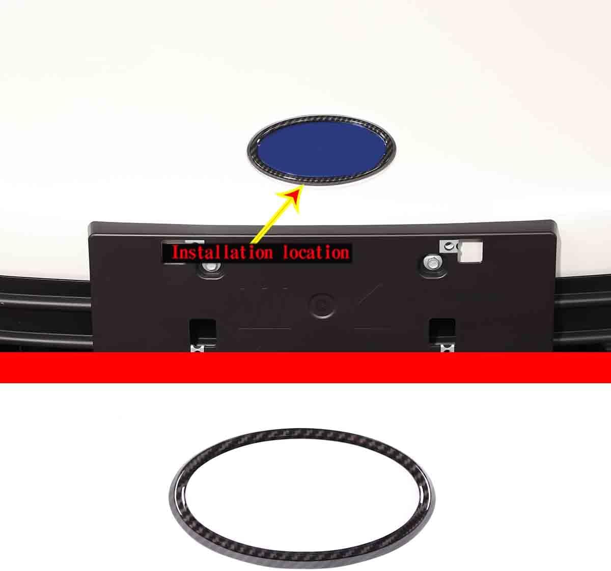 Car Styling Front Car Logo Decorative Ring Sticker ABS 1PCS Car Exterior Sticker Accessories Fit for Sub@ru BRZ ZD8 2022 (ABS Carbon)