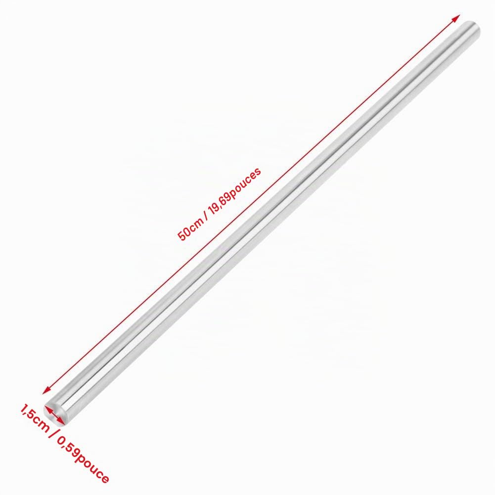 1 Pièces 15mm 500mm Tige en Acier Ronde en Acier 15mm, Tige en Acier Inoxydable 15mm, Tige en Acier au Carbone plaqué Linéaire Durcir la Barre de Cylindre
