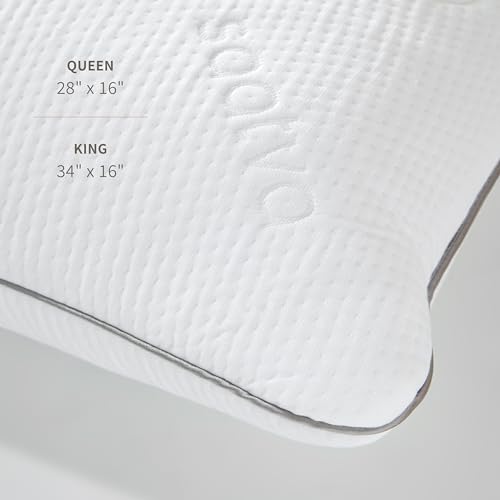 Saatva Cloud Memory Foam Pillow - Gel-Infused Shredded Memory Foam Fill - Standard Loft (4"-5") Contouring Pillow - for Any Sleep Position - 1 Pack, Queen (28"x16") by Saatva - Image 4