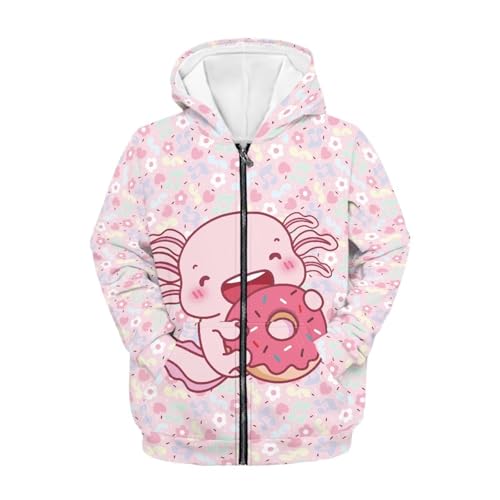 Image of Unisex Zipper Sweatshirt Boys Girls Hooded with 2 Pocket Pullover Hoodies for 6-16Y Kids