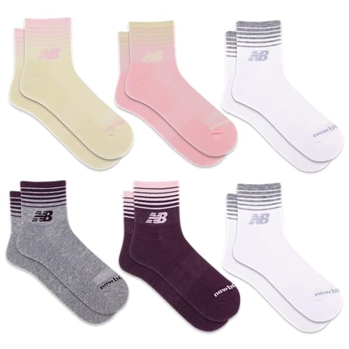 Image of New Balance Unisex Adult Performance Cushioned Ankle Socks - 6 Pairs - Moisture Wicking