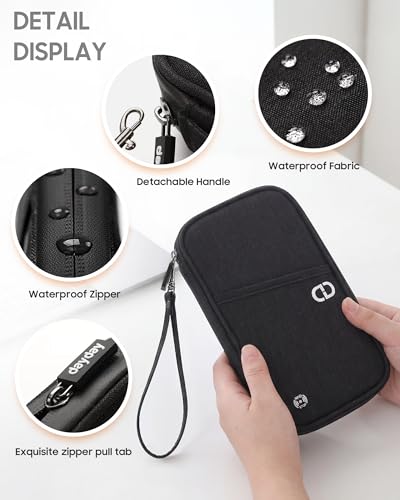 Family Passport Holder Organizer, RFID Blocking Travel Document Case, Lightweight Large Passport Cover Case Waterproof Bag Document Organizer for Women & Men - Image 6