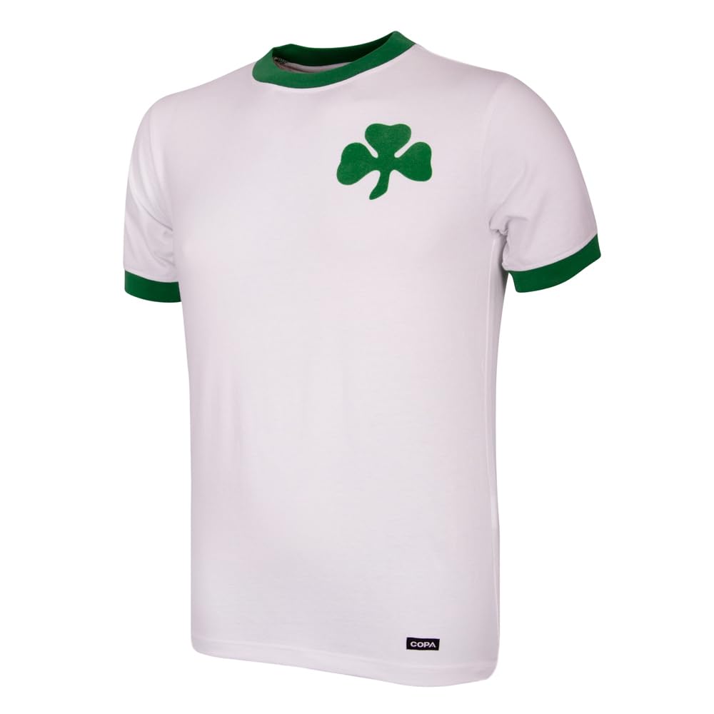COPA - Maglia retrò - Calcio - Uomo - Panathinaikos FC 1974/75 - Bianco - 100% Cotone