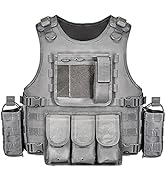 YAKEDA Outdoor Tactical Airsoft Vest Adjustable Fit Adult