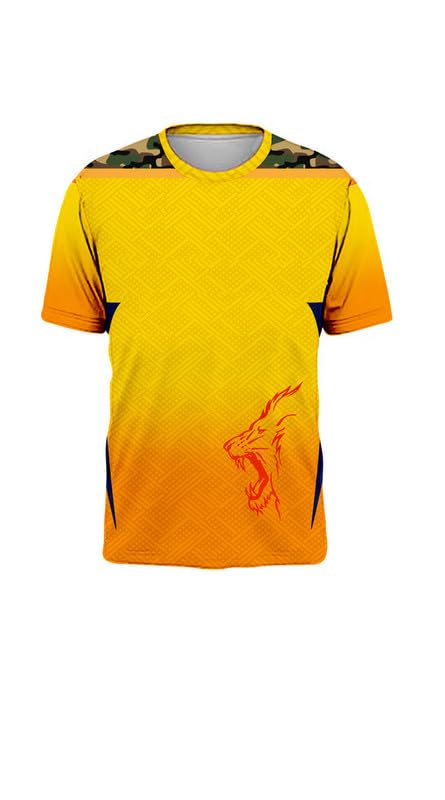 Image of Sports India IPL Cricket Team T Shirt Jersey for (Kid's, Boy's & Mens) New 2024 L812