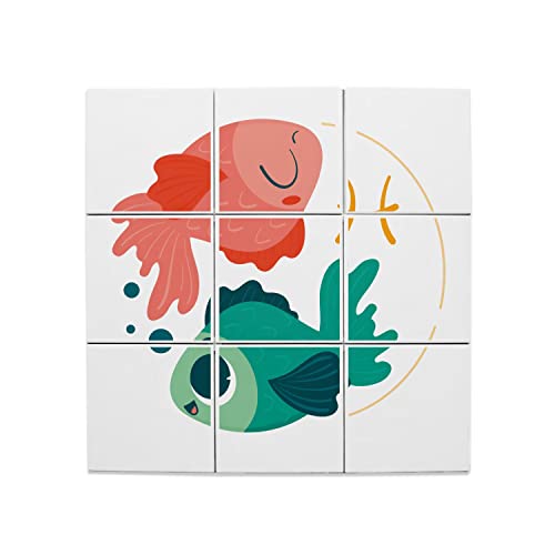 Carreaux céramique décoratif d'art zodiaque Poissons, illustration premium pour intérieur