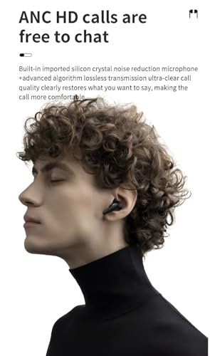 Image of YW16 Truly Wireless Earbuds TWS | ANC & High Bass | Upto 40 Hrs Playtime | Bluetooth V5.4 | Quad Mics with AI-ENC | 40ms Low Latency Gaming | Breathing LED Lights