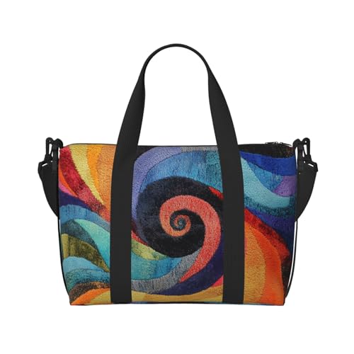 Colorful art print Travel Duffel Bag, Sports Tote Gym Bag, Swim Pool Bag Large Shoulder Tote Bag for Beach Weekender2
