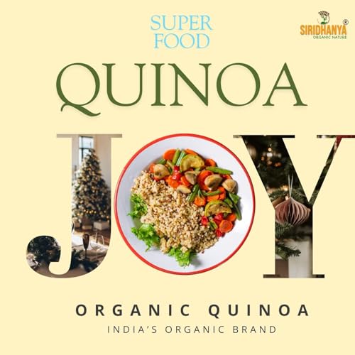 Image of Siridhanya Unpolished Quinoa Whole Grain, 900g, Pack of 1 | Gluten Free, Rich in Protein, High in Iron & Fiber, Naturally Grown from Andhra Pradesh, Including Jar