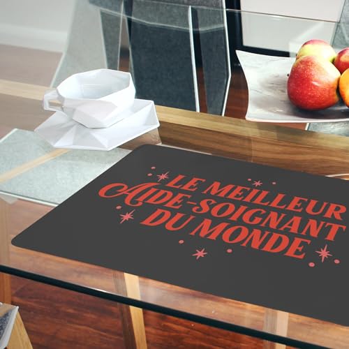 Sets de table souples en liège napperons noir lot de 4 grand format - 6