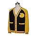 iSHOWcos Anime Cosplay Jacket Black Yellow Cardigan Sweater Men's Warm Coat-S/M