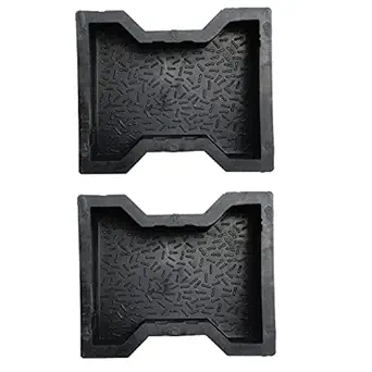 Reyal Paver Block Mould I-Shape Pack of 2 Interlocking Block Mould For Flooring Garden Outdoor Home Cement Paver Block