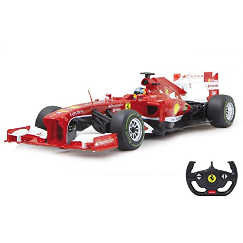 JAMARA 403090 - Ferrari F1 1:12 2,4GH - zoffiziell lizenziert, bis zu 1 Stunde Fahrzeit bei ca. 9 Km/h, perfekt nachgebildete Details, hochwertige Verarbeitung, Rot