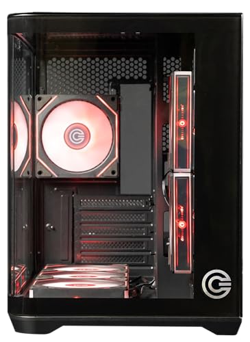 Image of Circle Lucid Curve MX Mid Tower Computer Case | Gaming Cabinet - Black | Panoramic Curved Glass | Supports M-ATX and ITX | Pre Installed 3X Bottom, 2X Side and 1X Rear 120MM Infinity Mirror ARGB Fans