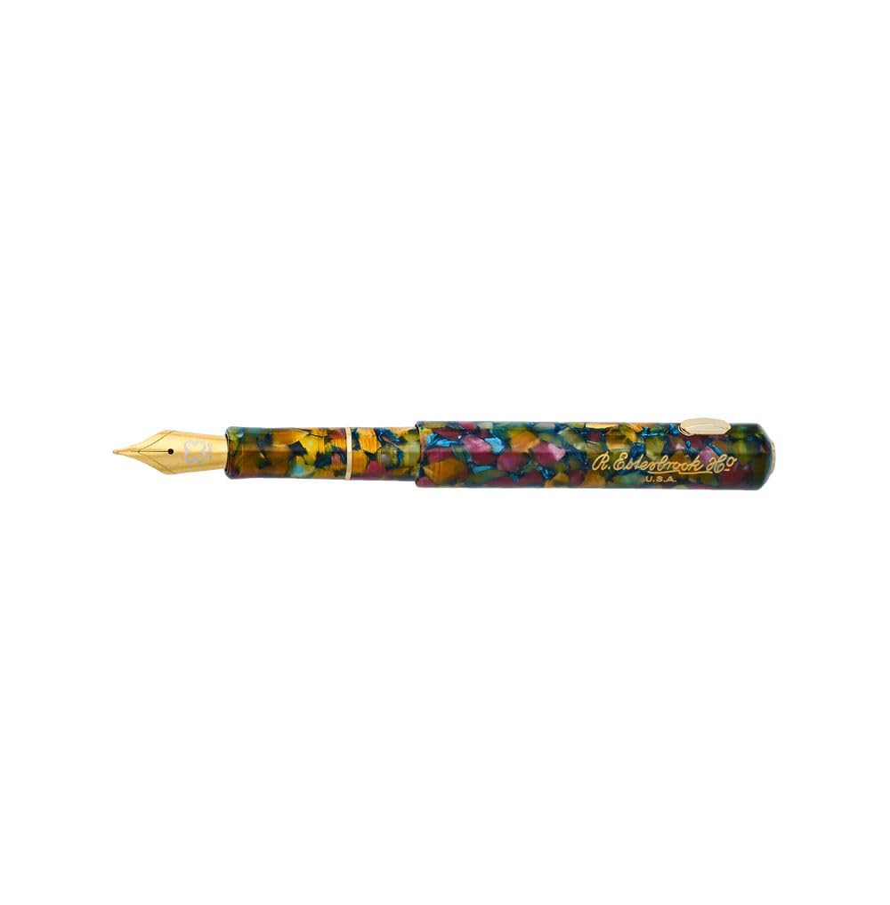 Esterbrook Niblet Füllfederhalter Botanical Gardens, Kompakt aus hochwertigem Harz, Edelstahlfeder Gold in der Größe M, EPP9826-M | Kompakter, cliploser Taschenfüllhalter (Pocket Pen) mit JoWo-Edelstahlfeder M und kurzem Standardkonverter