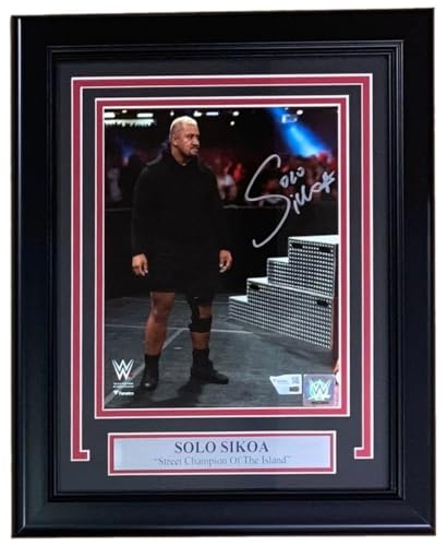 Solo Sikoa Signed Framed 8x10 WWE Debut Photo Fanatics - Autographed Wrestling Photos