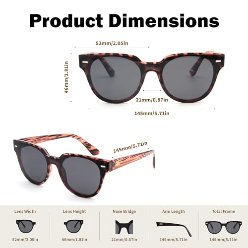 BLUE CUT Women Polarized Sunglasses Trendy Vintage Classic Style UV-400 Protection3