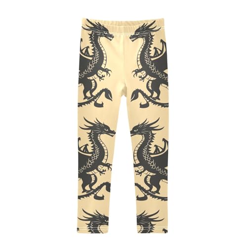 Girls Leggings Mythical Dragon Toddler Girls Clothes Leggings for Girls Toddler Girls Leggings 3-4T