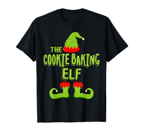 The Cookie Baking Elf - Camiseta a juego con diseño de elfo navideño Camiseta