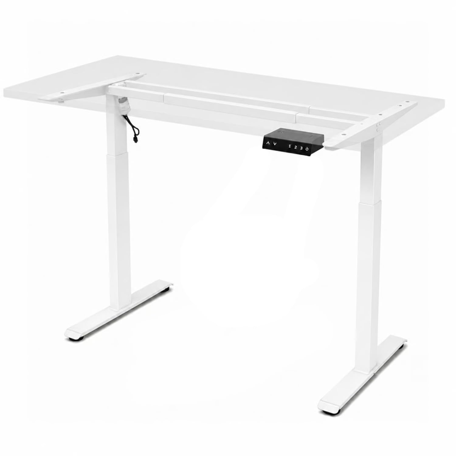 Single Motor Electric Height Adjustable Desk Frame, Fits Table Tops 90-140cm Wide, Anti-Collision, 3 Memory Presets, Industry-Grade Steel, 3-Year Warranty, Sit-Stand Standing Desk Frame(White)-image-16