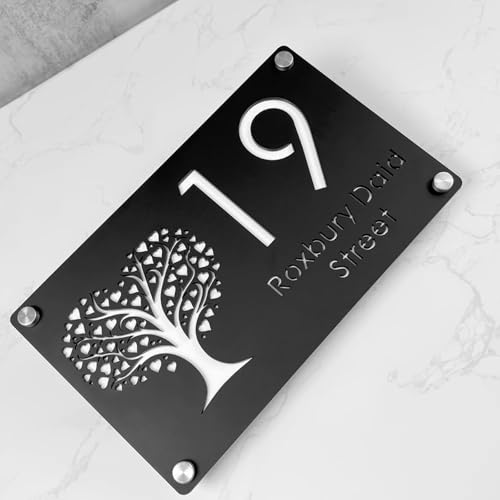 Numéro de maison lisible et durable avec sa découpe laser en acrylique