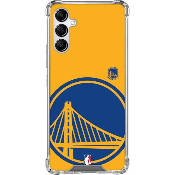 Skinit Clear Phone Case Compatible with Galaxy A14 5G - Officially Licensed NBA Golden State Warriors Large Logo Design