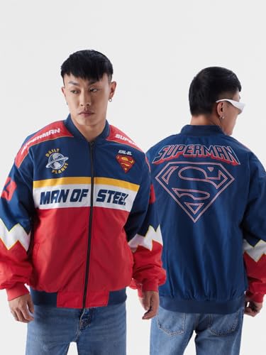 Image of The Souled Store Superman: Kal-El Men Racer Jackets