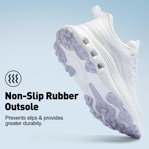 Image of Women's Arch Support Walking Shoes - Cushioned Lightweight Orthopedic Slip on Sneakers Breathable Non Slip Athletic Shoe for Running Gym Workout Daily Wear