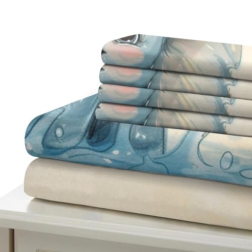 Housses de couettes éléphants et fourmis en microfibre single 135x200cm