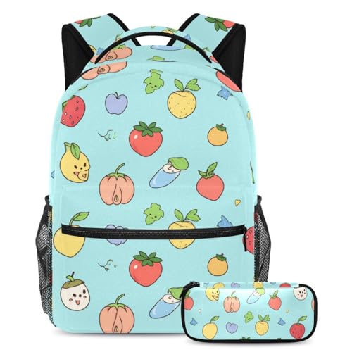 Sac à dos et trousse fruits verts, le cadeau idéal pour la rentrée