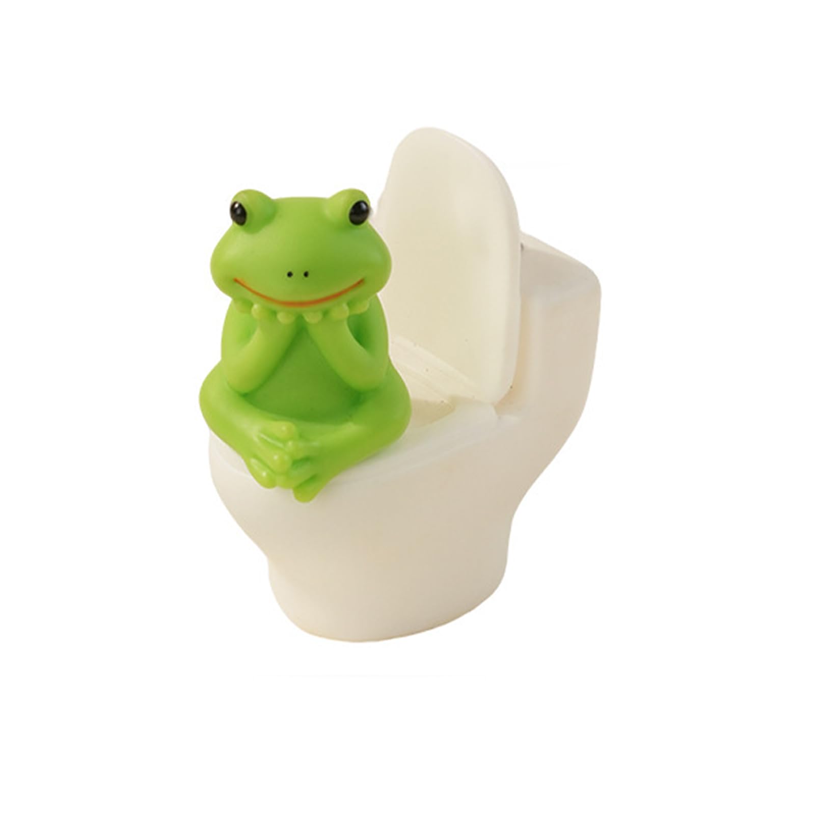 Introti Vinyl Lucky Animal Statue Funny Whimsical Novelty Desk Ornament Adorable Miniature for Home Decor for Tabletop Or Wall-Mount(Frog)