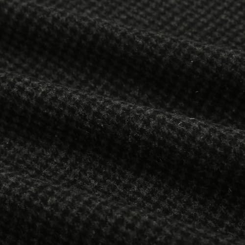 Image of IDEALSANXUN Women's Fall Winter High Waisted Wool Plaid A-line Long Skirt