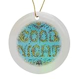 Circle Porcelain Ornament - Vintage Good Night Magic Lantern Slide Magic Lantern Slides