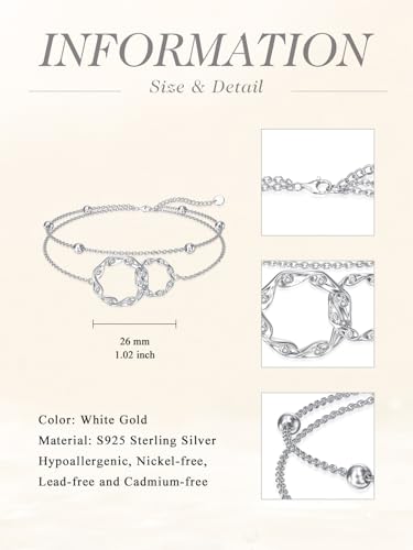 Image of 925 Sterling Silver Layered Ankle Bracelets for Women Jewelry Gifts | 925 Sterling Silver Layered Sea Turtles /Elephant /Wave Anklet Animal Bracelet Summer Ocean Beach Jewelry Gifts for Women