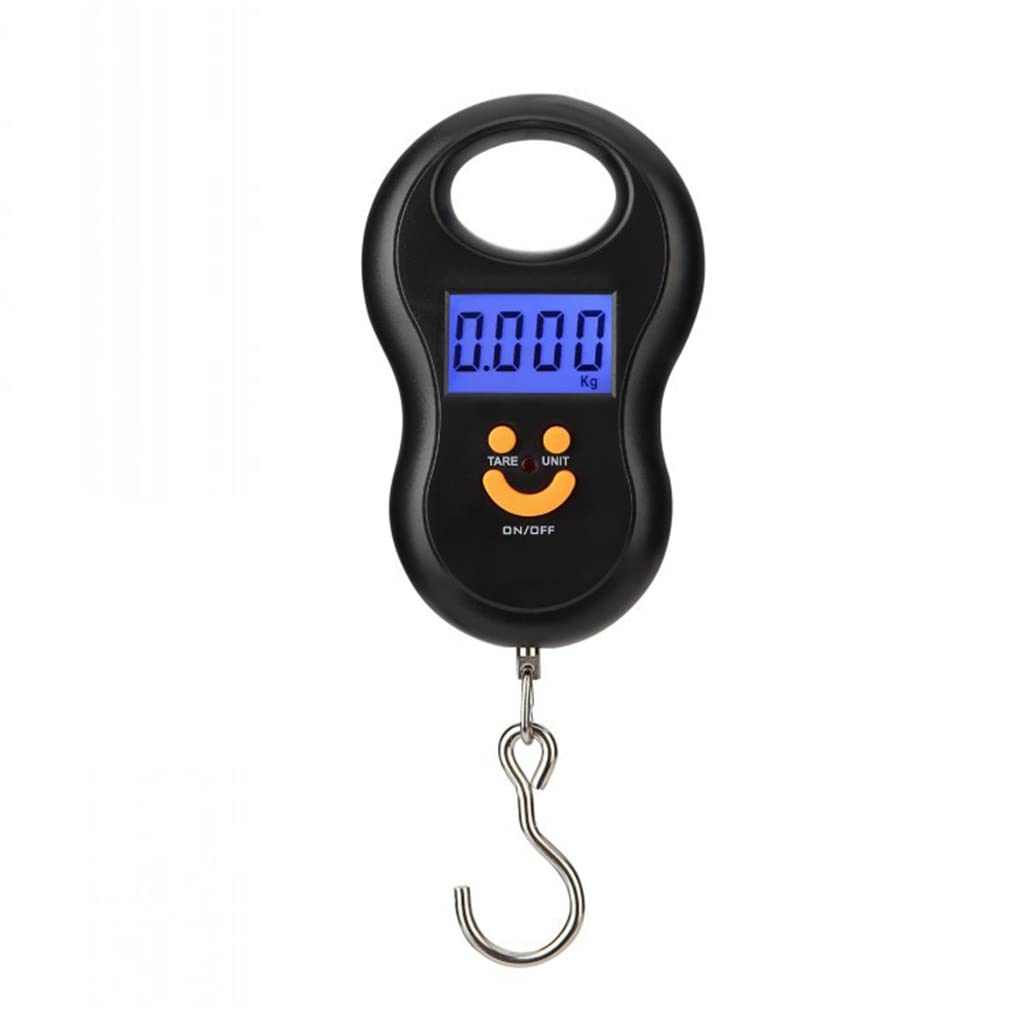 Mini Bilancia Digitale Portatile per Pesca, Bagagli, Viaggi, pesatura, Elettronica, Gancio per Valigia, Appeso
