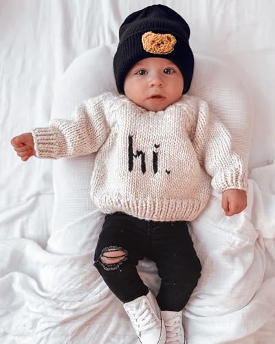 Camptrace Baby Beanies,Infant Toddler Beanie,Double-Layer Soft Warm Cable Knit Winter Hat for Boys Girls2