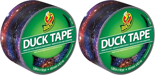 Image of Duck Brand Printed Duct Tape Single Roll, Galaxy (283039) (Pack of 2)