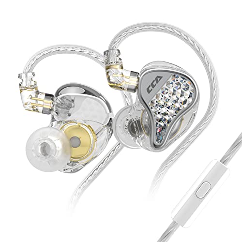 Écouteurs HiFi avec façade diamant CCA Lyra et câble plaqué argent