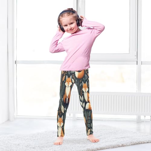Toddler Girls Leggings Printed Yoga Pants Leggings Fox and Leaves for Kids4