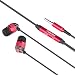 Insten Red In-Ear Bud Headphone Compatible With iPad Mini 3 / iPad Air 2 / iPod touch 2G iPhone 4S - AT&T, Sprint, Version 16GB 32GB 64GB + Mic