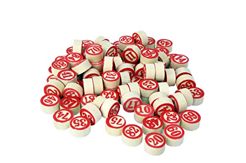 CARTALOTO-90 jetons en Bois numérotés, BT90JLB, Multicouleur Cover