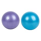 2 Pack 9 Inch Pilates Ball, Small Exercise Ball with Inflatable Pipette for Stability, Barre, Pilate