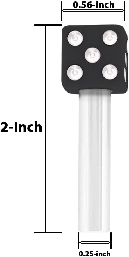 United Pacific 70042 High Impact Plastic Construction Dice Door Lock Knobs for Classic & Vintage Cars/Trucks, 10-32 Thread - Black/White (Pack of 2)