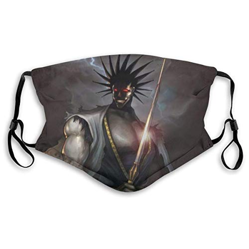 Face Mask with Replaceable Filter Dust Proof Mouth Cover Earloop Face Guard Japanese Anime Bleach Zaraki Kenpachi Small made in USA
