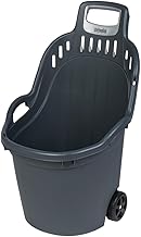 Helpy Garden Trolley with 50 Litre Capacity Maximum Load 60 kg Wheels on Metal Axle Grey